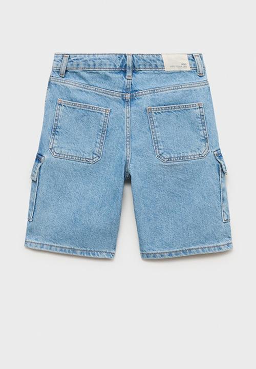 MANGO - Bermudas carpen - open blue
