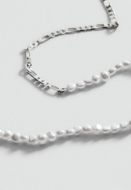 MANGO - Adelaida necklace - silver