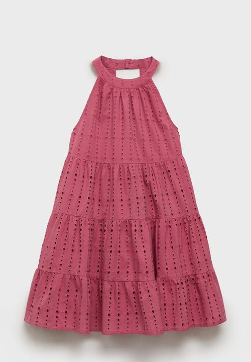 strapless open back dress Stolen Stores Halter Bias Maxi Slip Dress in Dusty Pink main image 1