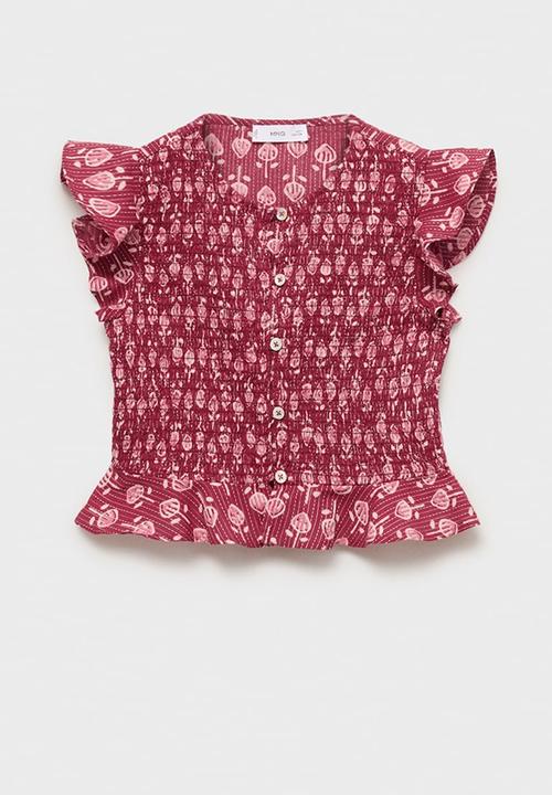 MANGO - Blouse bombai - medium red