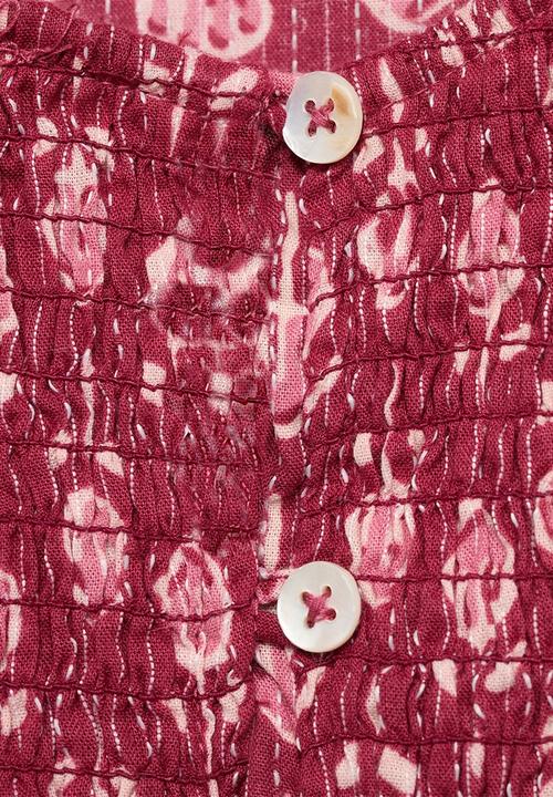 MANGO - Blouse bombai - medium red