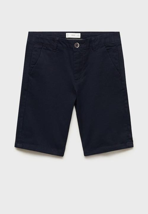 MANGO - Bermudas pico - navy