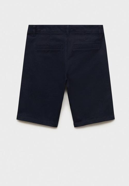 MANGO - Bermudas pico - navy