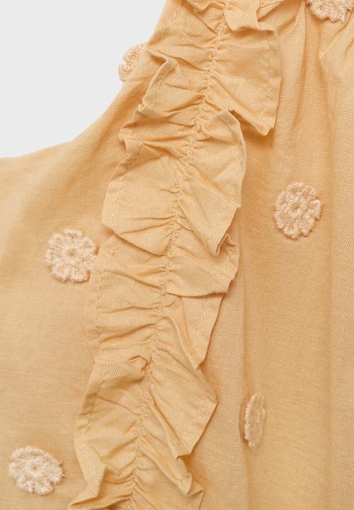 MANGO - Blouse mousse - bright yellow