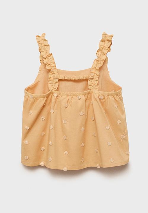 MANGO - Blouse mousse - bright yellow