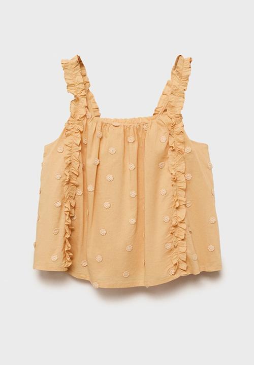 MANGO - Blouse mousse - bright yellow