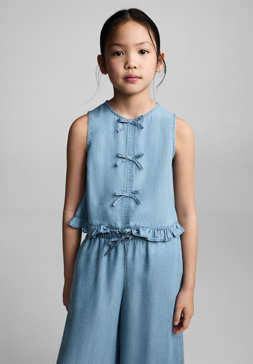 MANGO - Trousers elsa - open blue