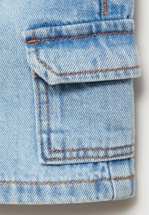 MANGO - Bermudas leo - open blue