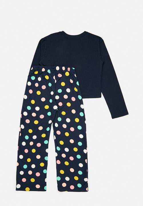 Pop Candy - Pj set -navy/polka dot