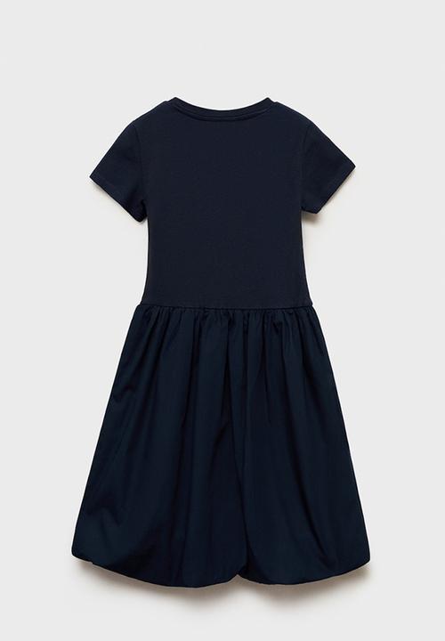 MANGO - Dress balloon - navy