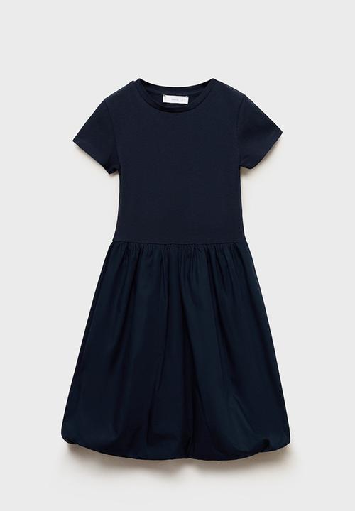 MANGO - Dress balloon - navy