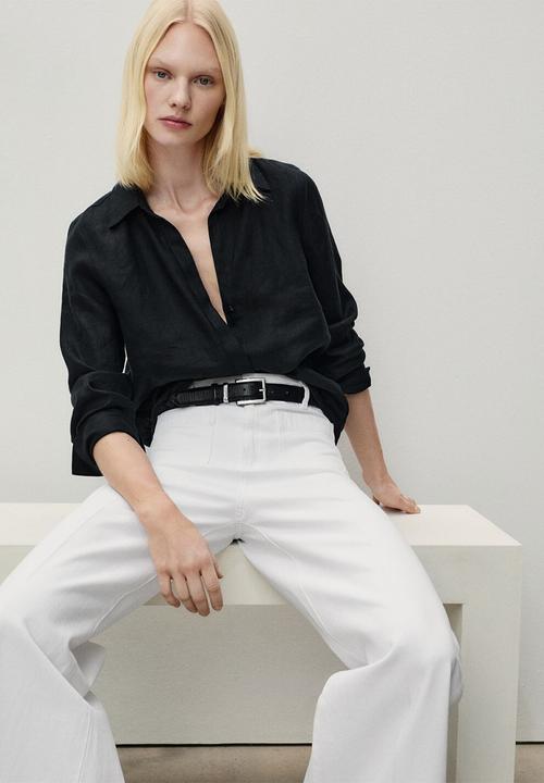 MANGO - Jeans Emma - White
