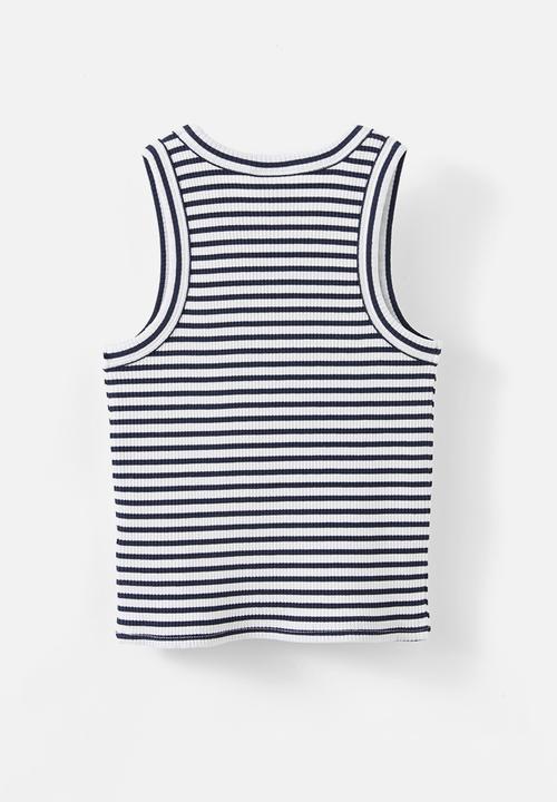 Cotton On - Eleanor tank - squid ink/vanilla stripe