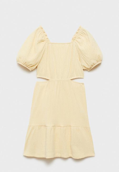 MANGO - Dress pie - light pastel yellow