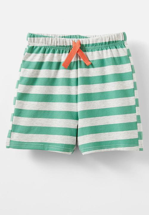 Cotton On - Jordan short sleeve pyjama set - bobbi stripe cloud marle/guac