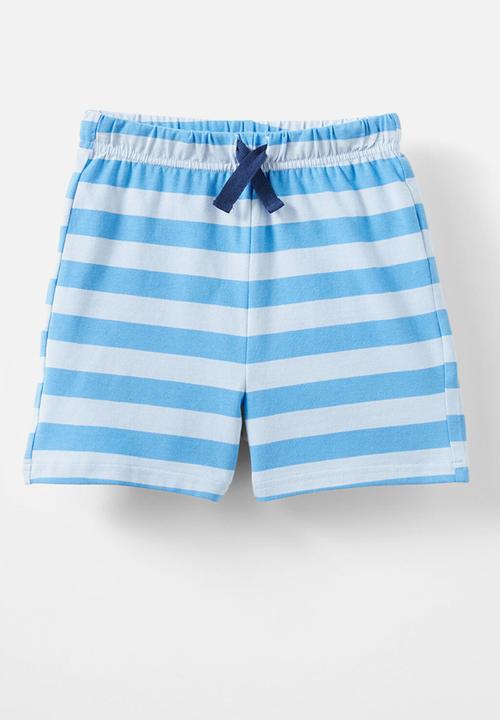 Cotton On - Jordan short sleeve pyjama set - bobbi stripe dawn blue/deep sea blue