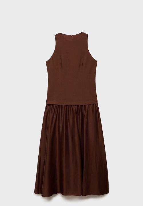 MANGO - Dress Wood - Brown
