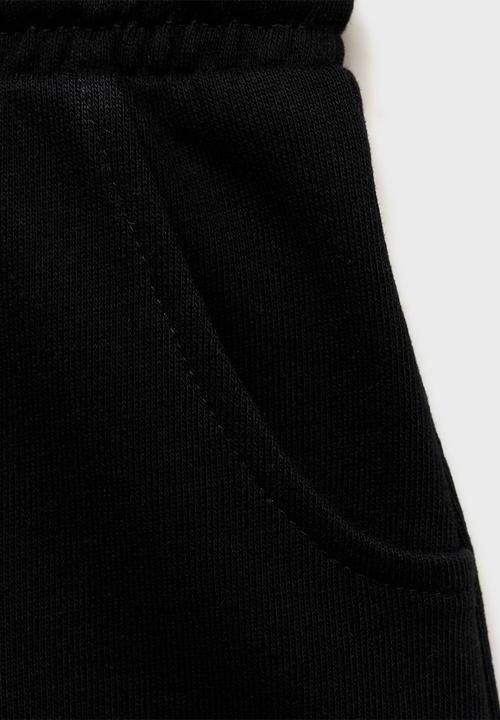 MANGO - Shorts lea - black