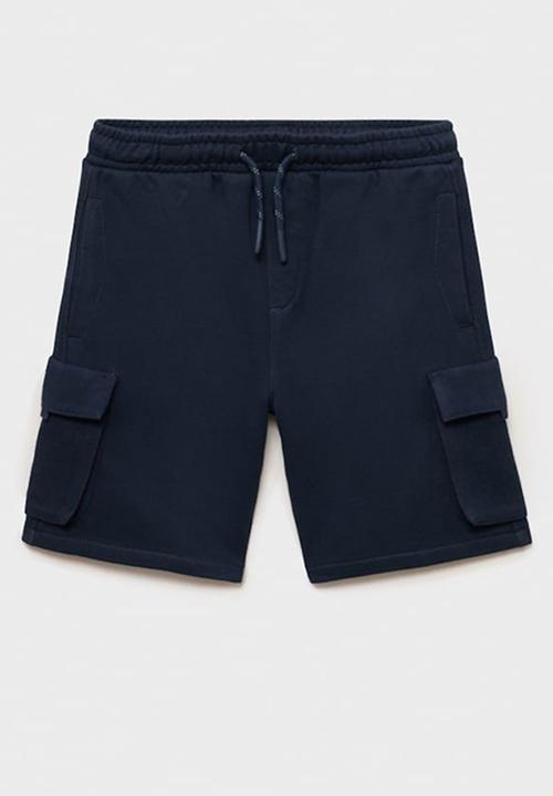 MANGO - Bermudas cargos - navy