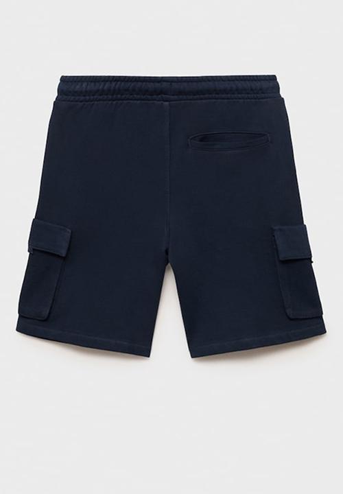 MANGO - Bermudas cargos - navy