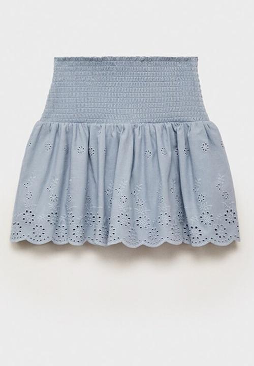 MANGO - Skirt cotta - light pastel blue