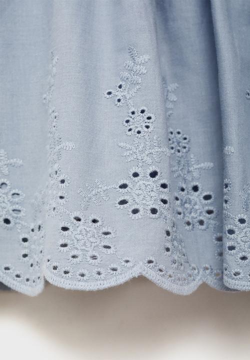 MANGO - Skirt cotta - light pastel blue