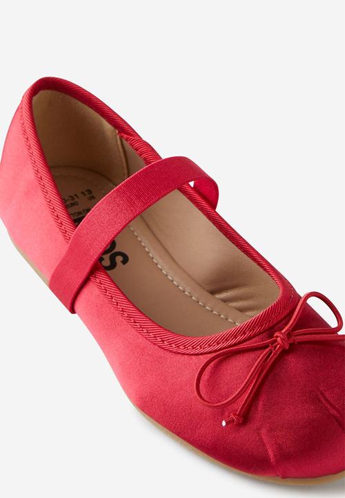 Cotton On - Olivia Ballet Flat - Varsity Red Satin