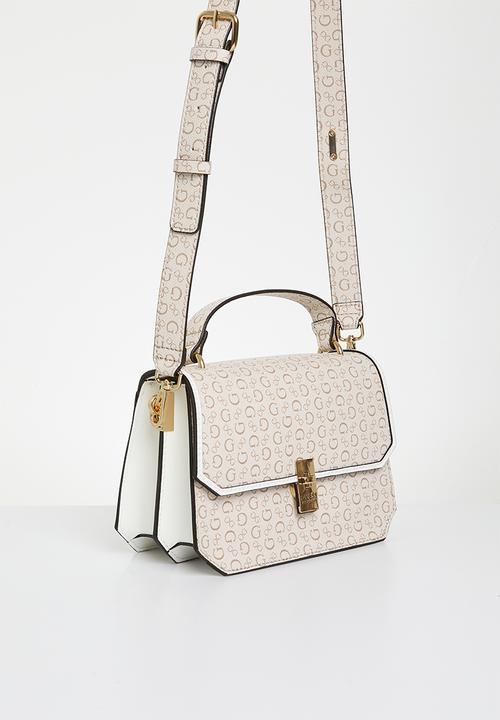 GUESS - Lowen top handle crossbody bag - beige