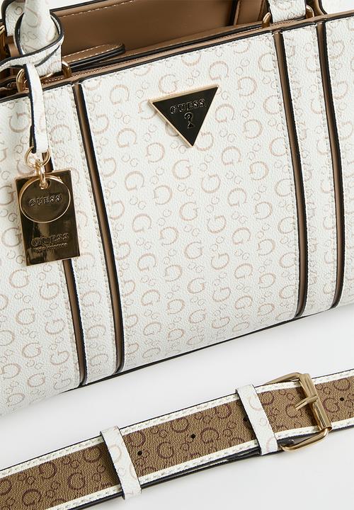 GUESS - Cassian satchel tote bag - white