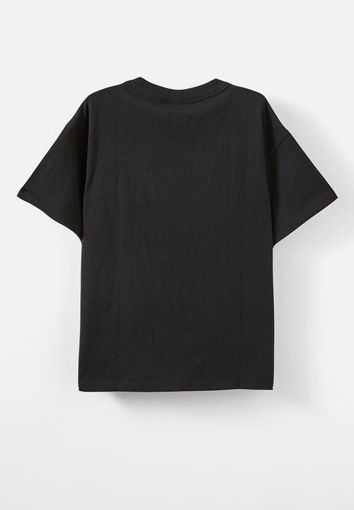 Cotton On - Licensed Drop Shoulder Short Sleeve Tee - Lcn Mar Black/Spiderman Icon