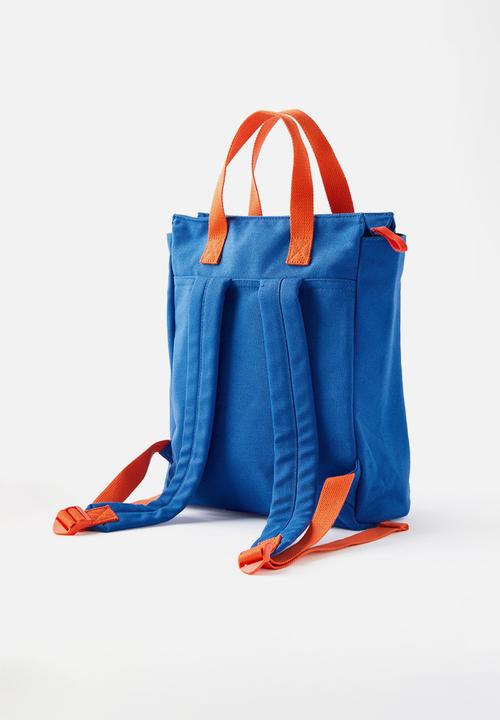 Cotton On - Fun Day Club Backpack - Harbour Blue/Chilli Pumpkin