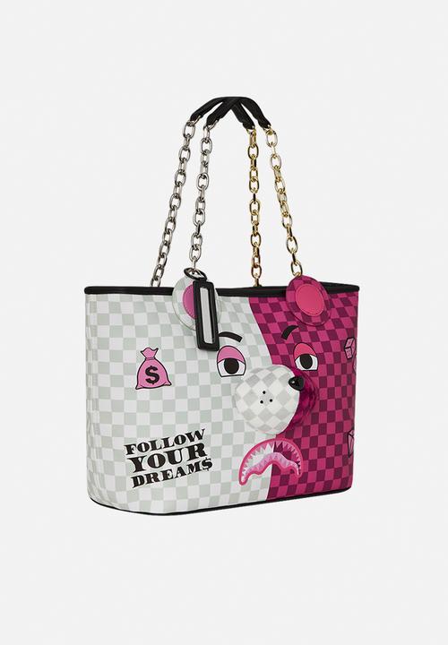 Sprayground - Pink & moneybear tel  bag- multi