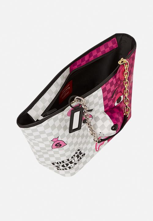 Sprayground - Pink & moneybear tel  bag- multi