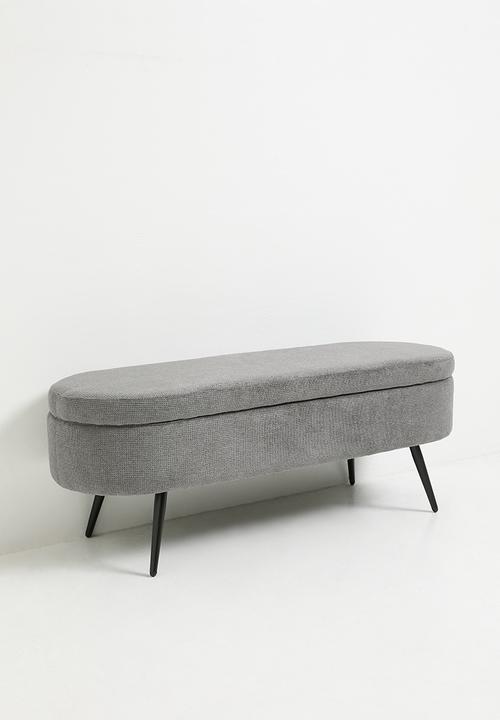 Sixth Floor - Remy storage ottoman-charcoal