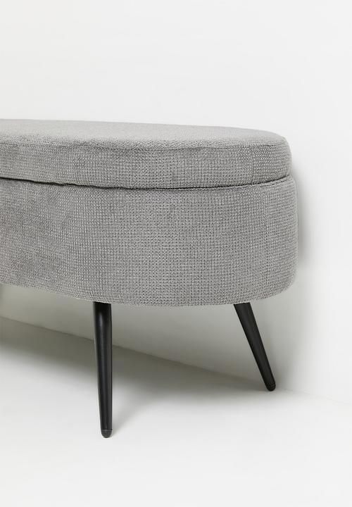 Sixth Floor - Remy storage ottoman-charcoal