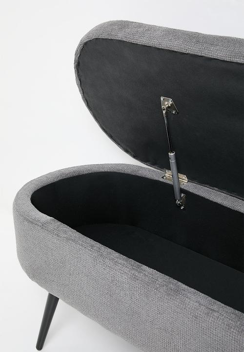 Sixth Floor - Remy storage ottoman-charcoal