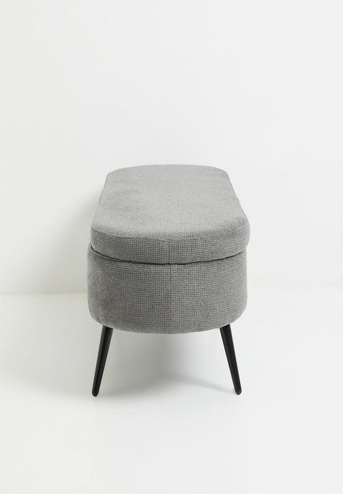 Sixth Floor - Remy storage ottoman-charcoal