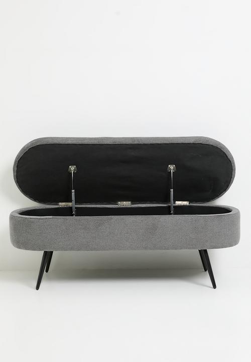 Sixth Floor - Remy storage ottoman-charcoal