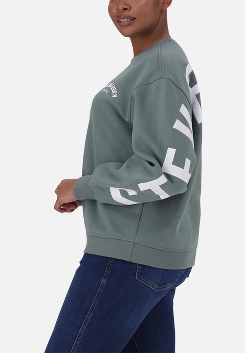 Steve Madden - Amelia oversized crew neck - sage green