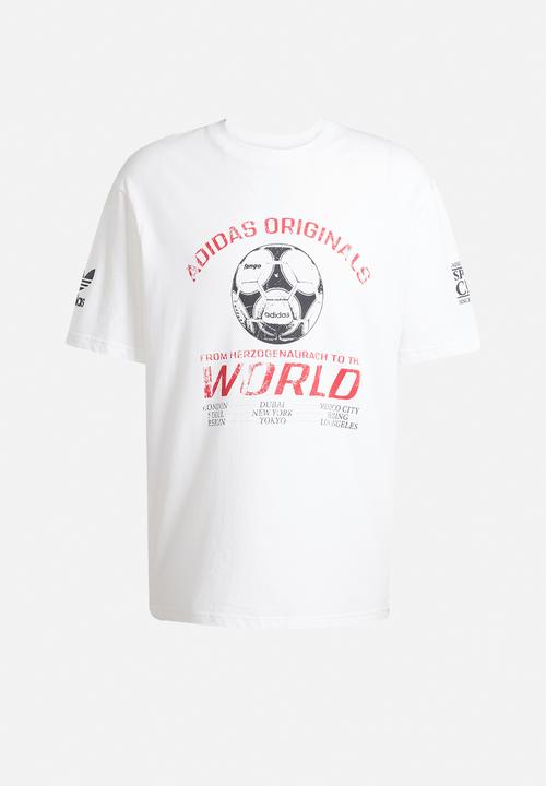 adidas Originals - 90s Football Graphic Tee - White
