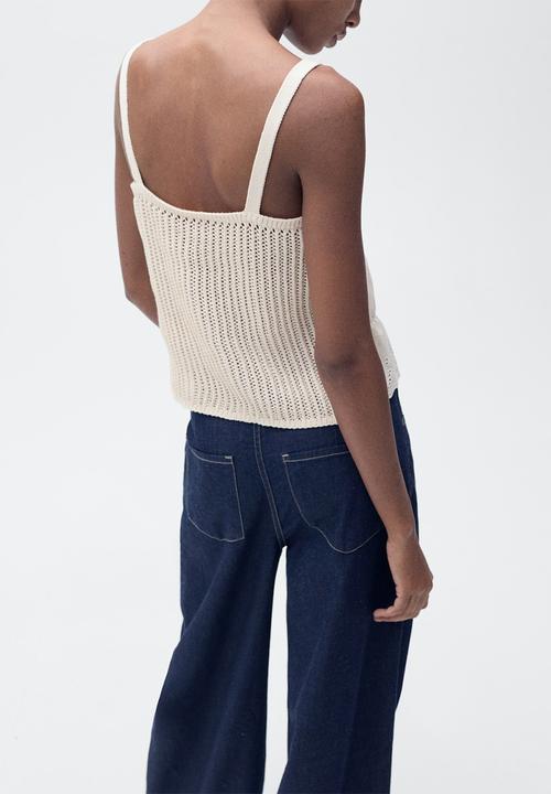 MANGO - Top Coqueto - Light Beige