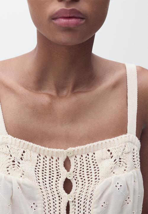MANGO - Top Coqueto - Light Beige