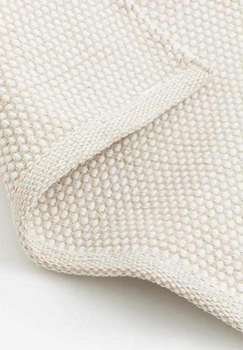 H&M - Textured cotton rug - natural white/beige