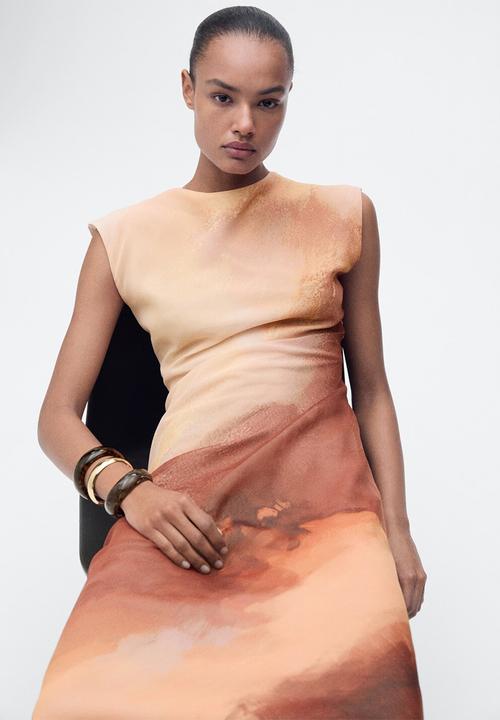 MANGO - Dress Noel2 - Light Pastel Orange
