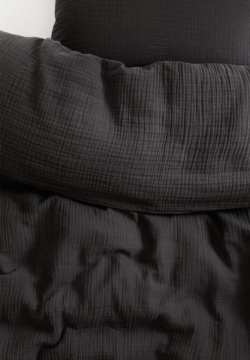 H&M - Muslin single duvet cover set - grey