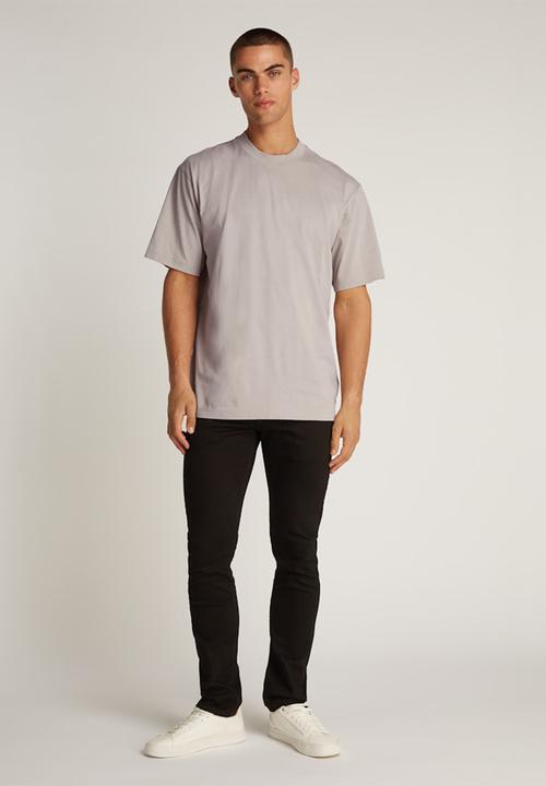 Calvin Klein - WOVEN LABEL RELAXED TEE - ATMOSPHERE