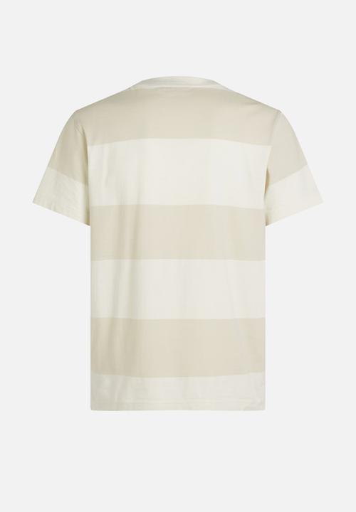 Calvin Klein - Woven Label Regular Tee - Moonbeam/Ivory
