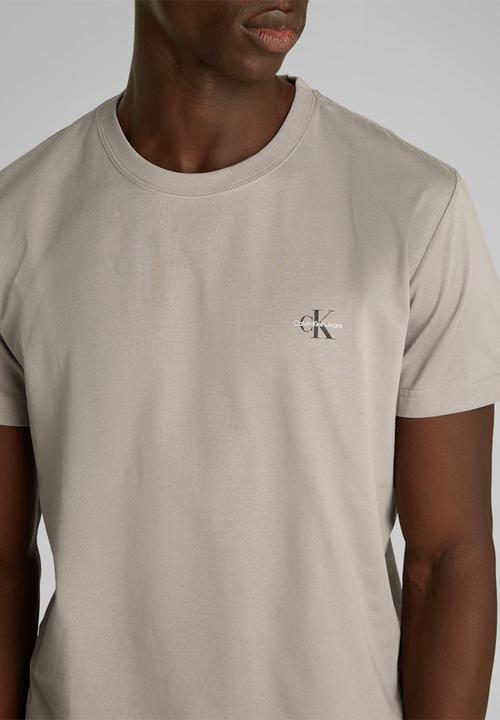 Calvin Klein - 2 Pack Monologo T-Shirt - Rock Ridge/Bright White