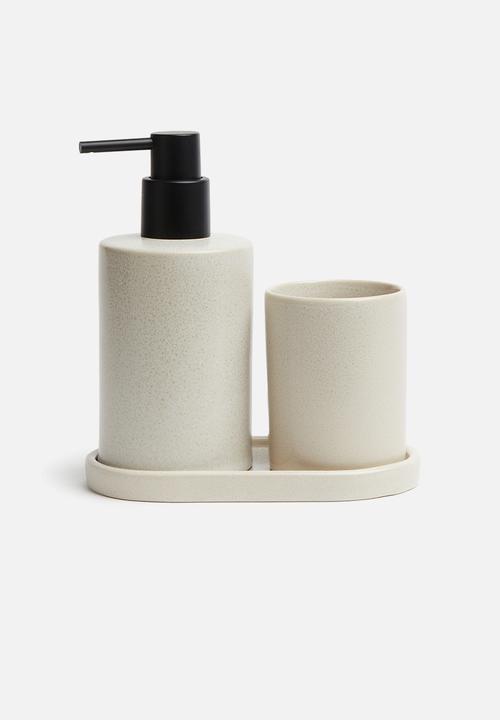 H&M - Stoneware soap dispenser -ight beige