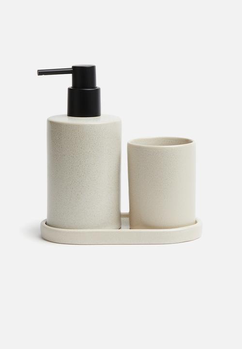 H&M - Stoneware toothbrush mug - beige